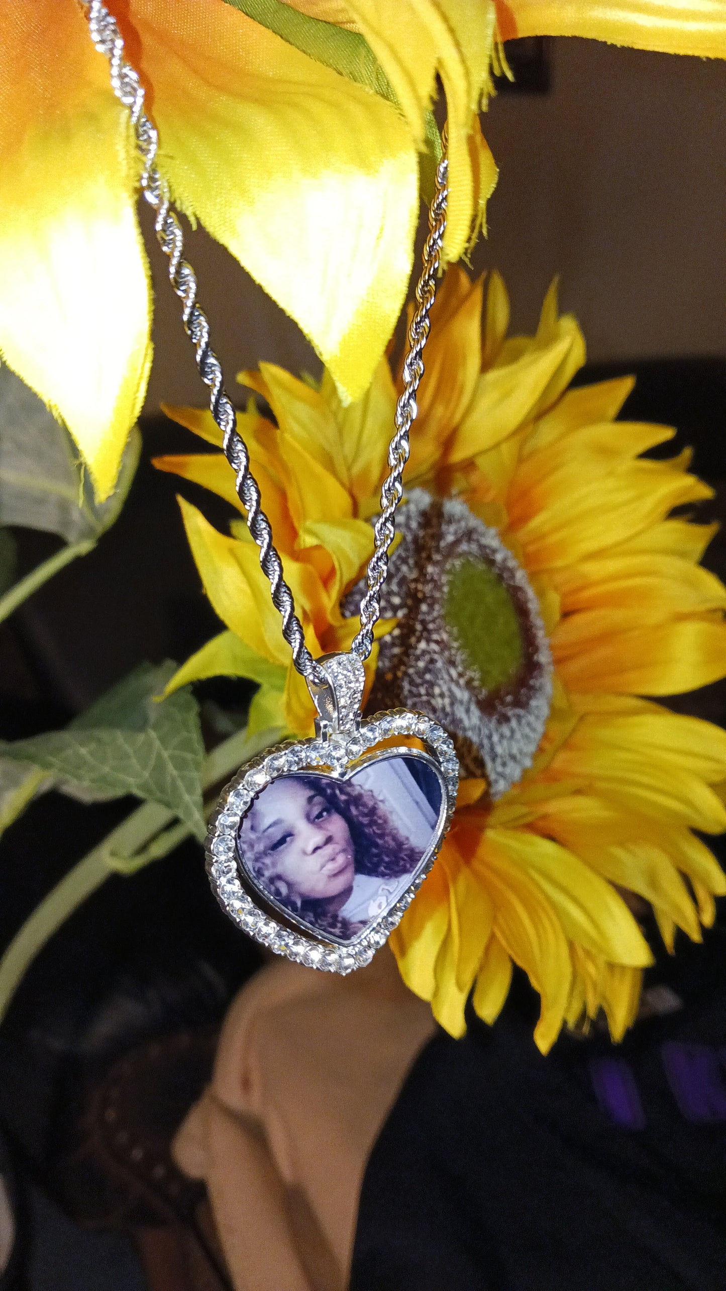 Personalized Rotating Picture Pendant Necklace