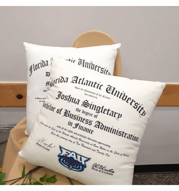 Custom High School Graduation Pillow – Personalized Diploma Keepsake Gift