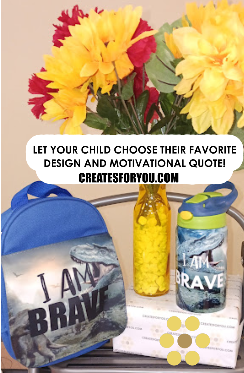 Personalized Kids Inspirational Affirmations Motivation Lunch Bag