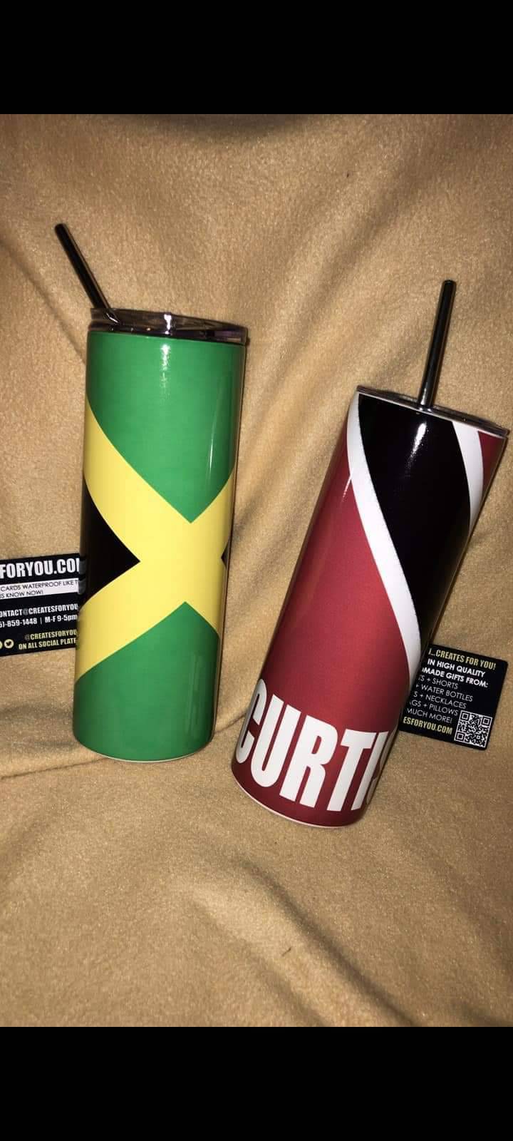 Carnival J'Ouvert Parade Fete Tumblers – Sip in Style with Your Caribbean Flag & Name!