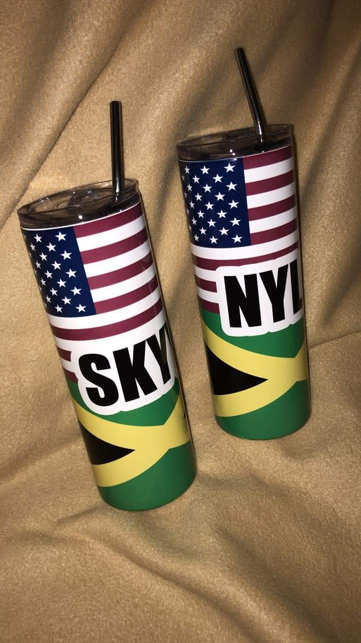 Carnival J'Ouvert Parade Fete Tumblers – Sip in Style with Your Caribbean Flag & Name!