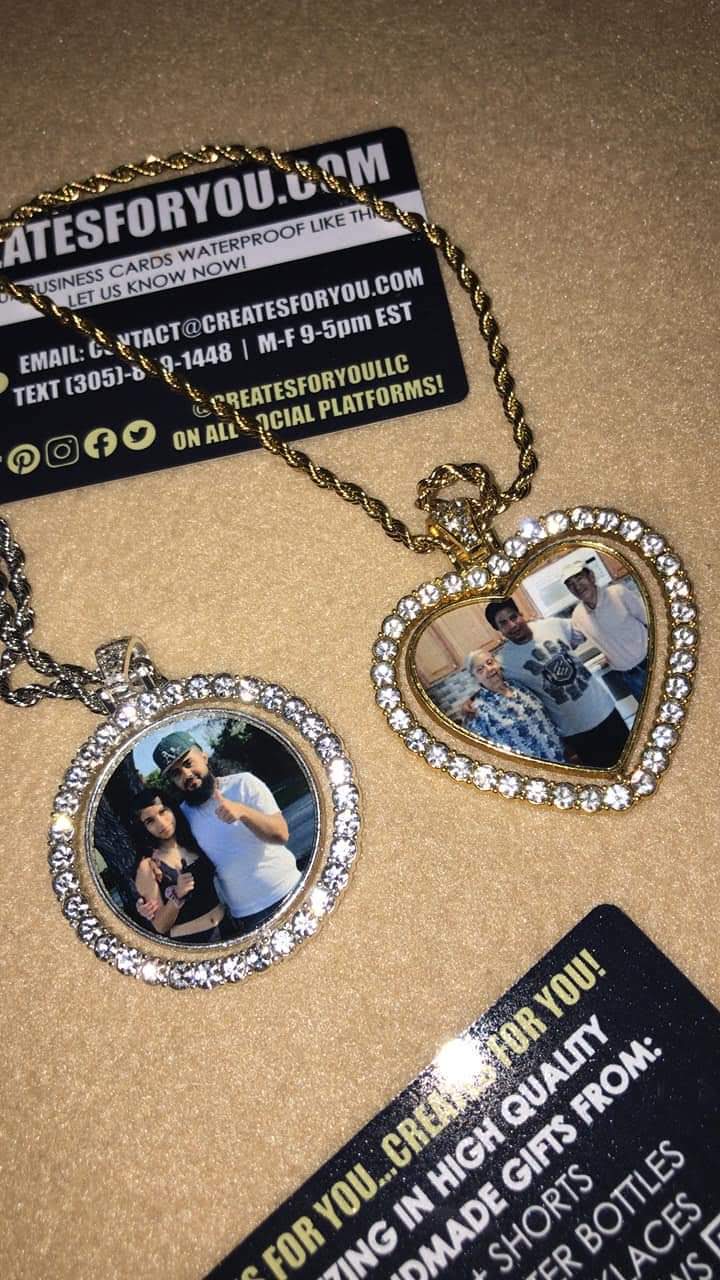 Personalized Rotating Picture Pendant Necklace