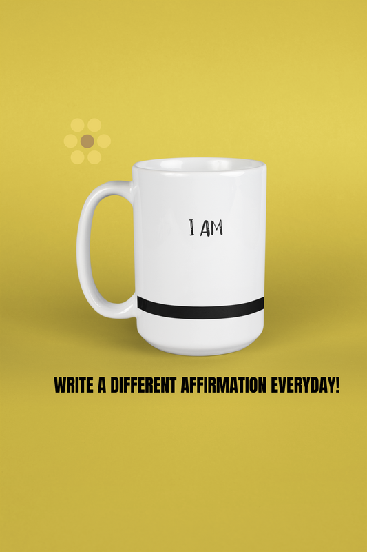 Write In Your AFFIRMATION Daily Motivational MUGS! CREATE YOUR OWN COLOR CHANGING AND HUGE BLACK MUGS!WRITE IN YOUR DAILY AFFIRMATIONS!