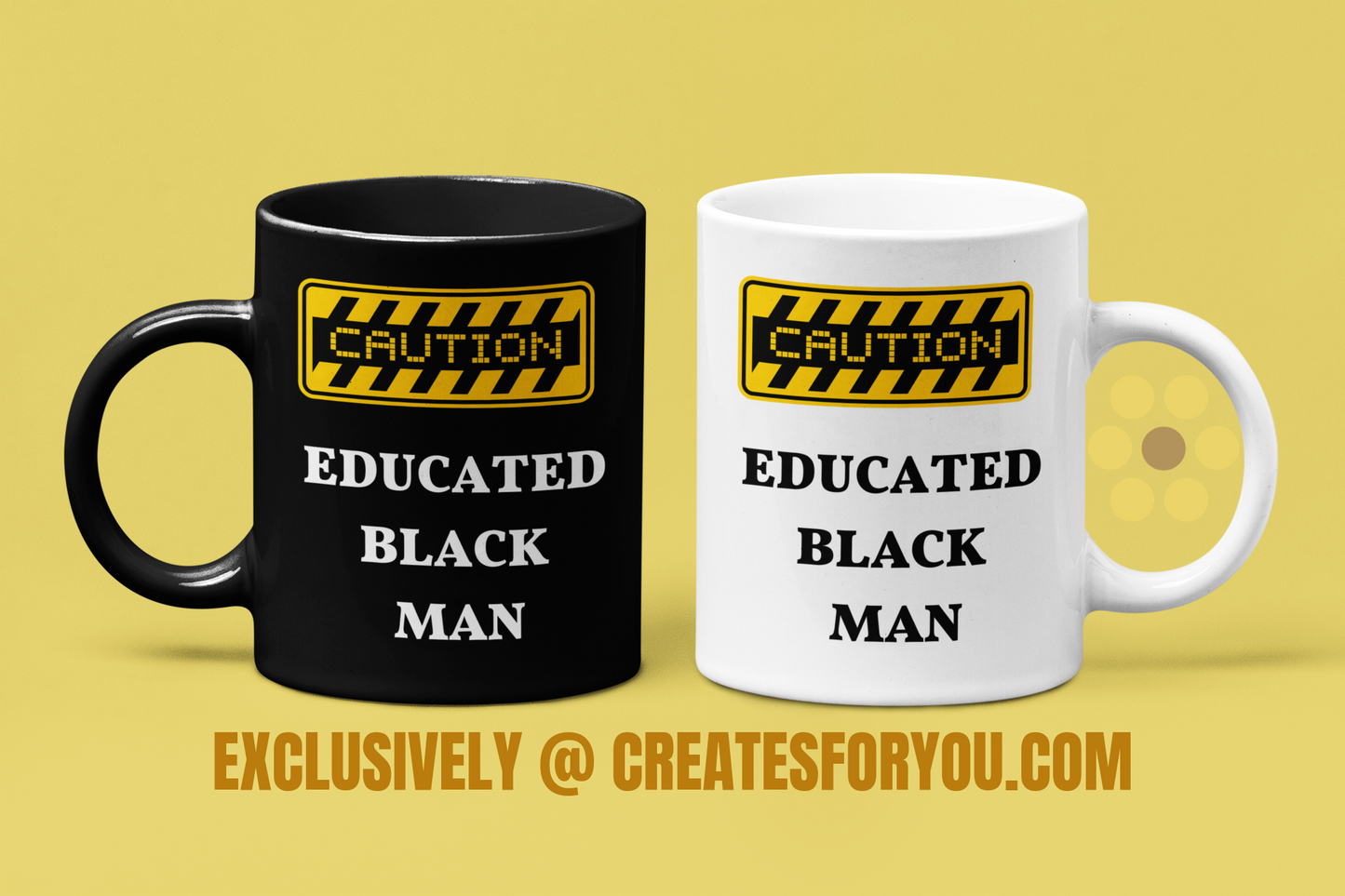 "CAUTION: Educated Black MAN" Juneteenth Mugs: Empower Every Sip with Black History