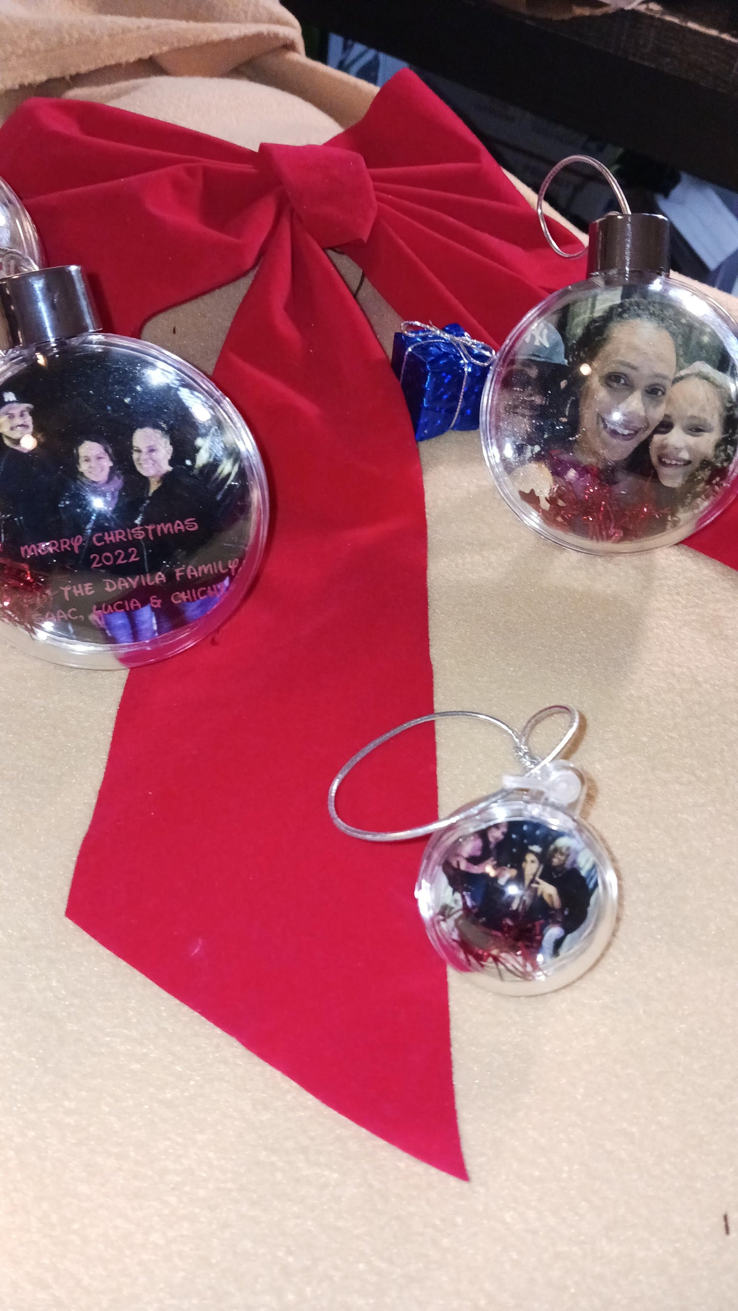 3-D Double-Sided Picture Ornament Bulbs-Personalization, String, and Holiday Decor included!