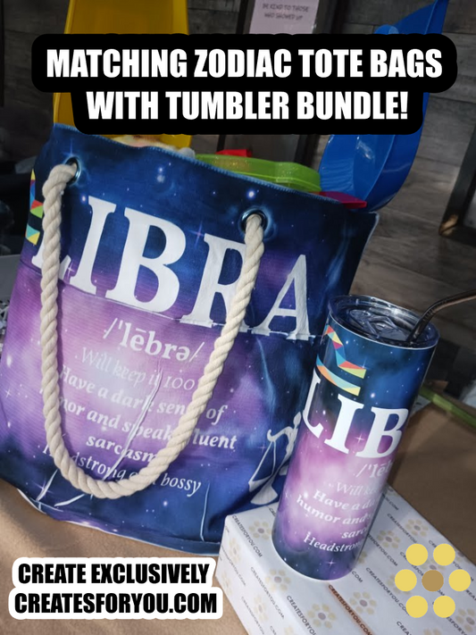 Cosmic Zodiac Tote Bag & Tumbler Bundle