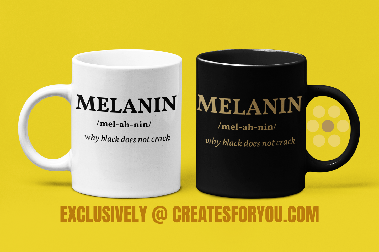 "MELANIN"  Juneteenth Mugs: Empower Every Sip with Black History